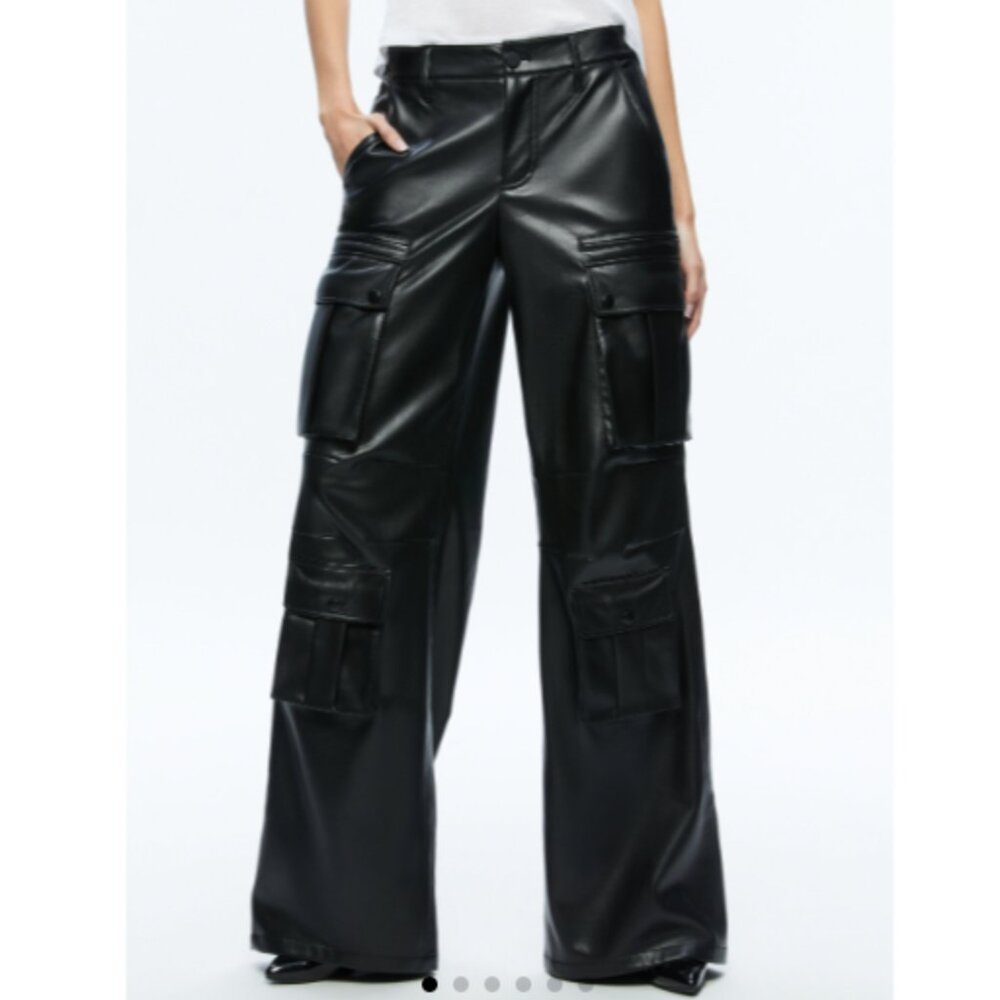 Alice + Olivia Black Cargo Pants